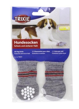Trixie Dog Socks Non Slip Grey M - L